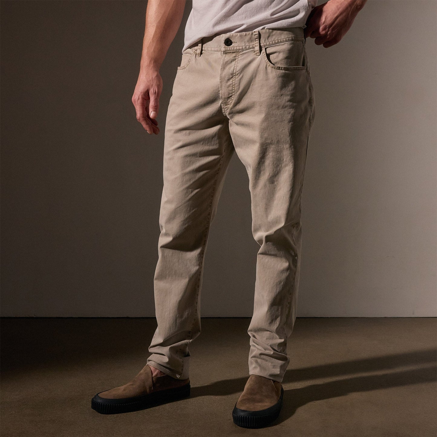 Brushed Twill 5 Pocket Pant - Light Tan Pigment