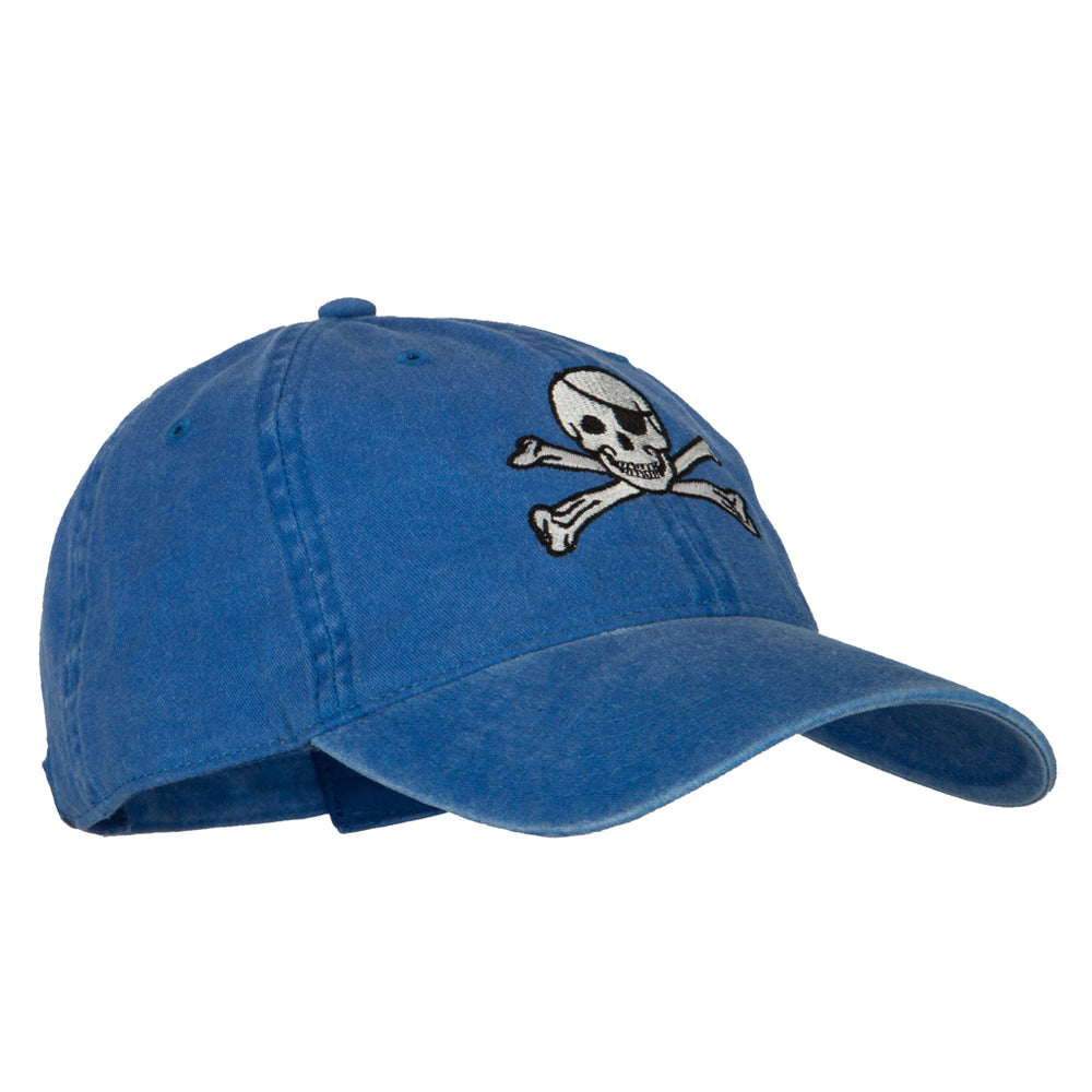 Jolly Rogers Skull Embroidered Washed Cotton Twill Cap