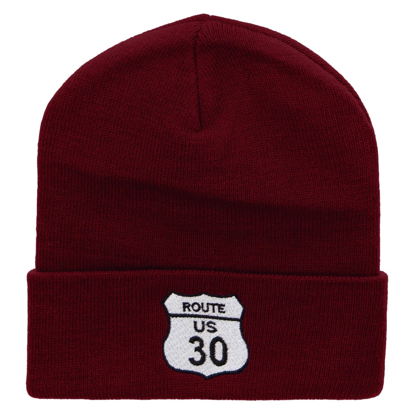 Route US 30 Embroidered 12 Inch Long Knitted Beanie