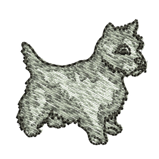 White Terrier Dog Logo