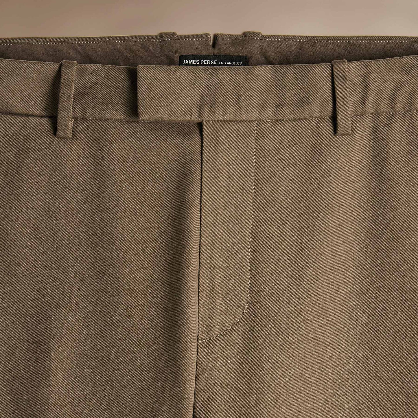 Cashmere Touch Twill Trouser - Mushroom