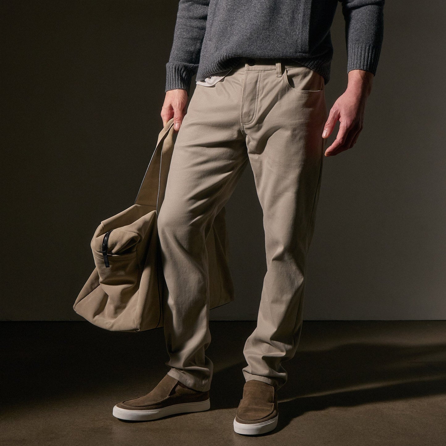 Cashmere Touch 5 Pocket Pant - Light Tan