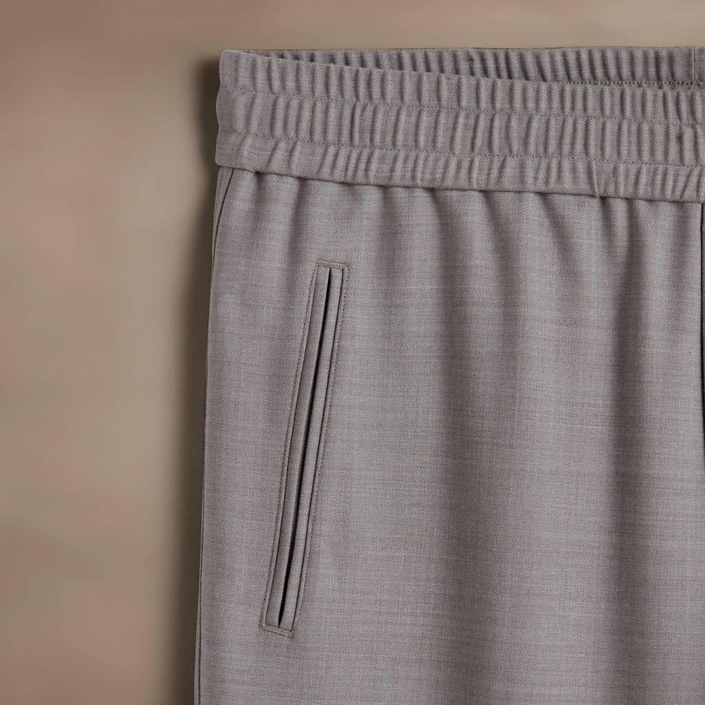 Wool Blend Trouser - Heather Grey