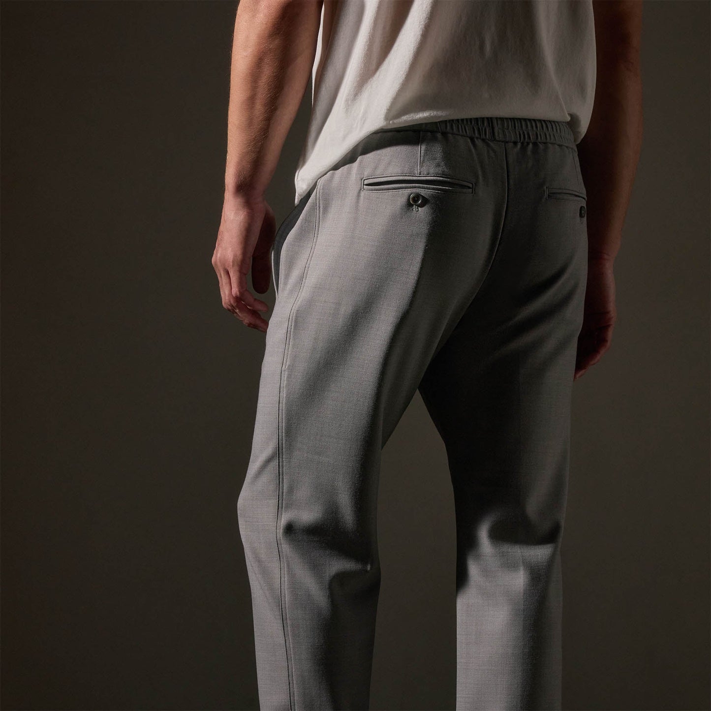 Wool Blend Trouser - Heather Grey