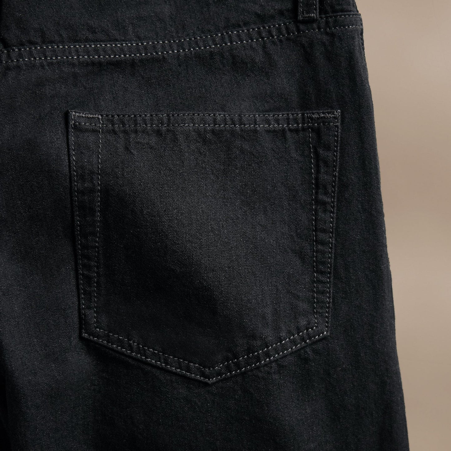 Black Denim 5 Pocket Pant - Black