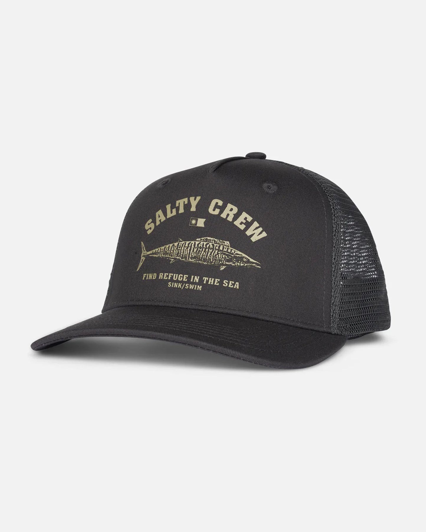 Wahoo Stamp Retro Trucker Hat - Charcoal