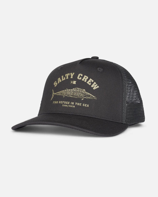 Wahoo Stamp Retro Trucker Hat - Charcoal