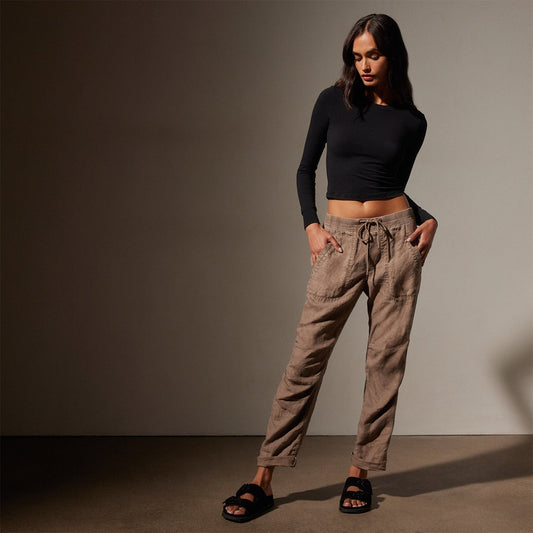 Linen Soft Drape Pant - Cargo Pigment