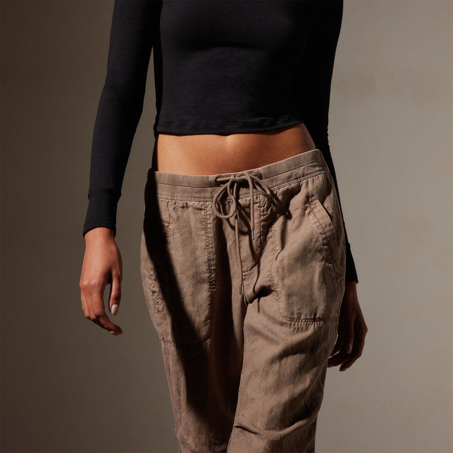Linen Soft Drape Pant - Cargo Pigment