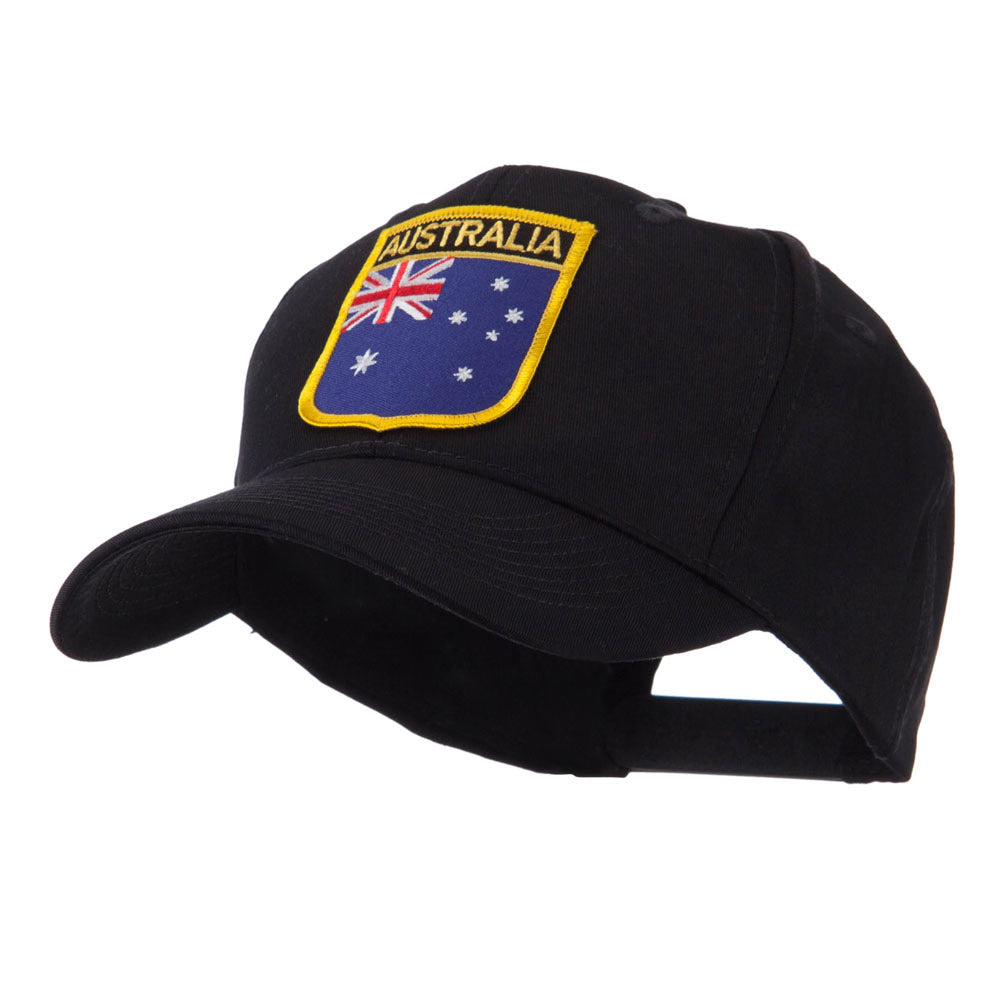 Asia Australia and Other Flag Shield Patch Cap