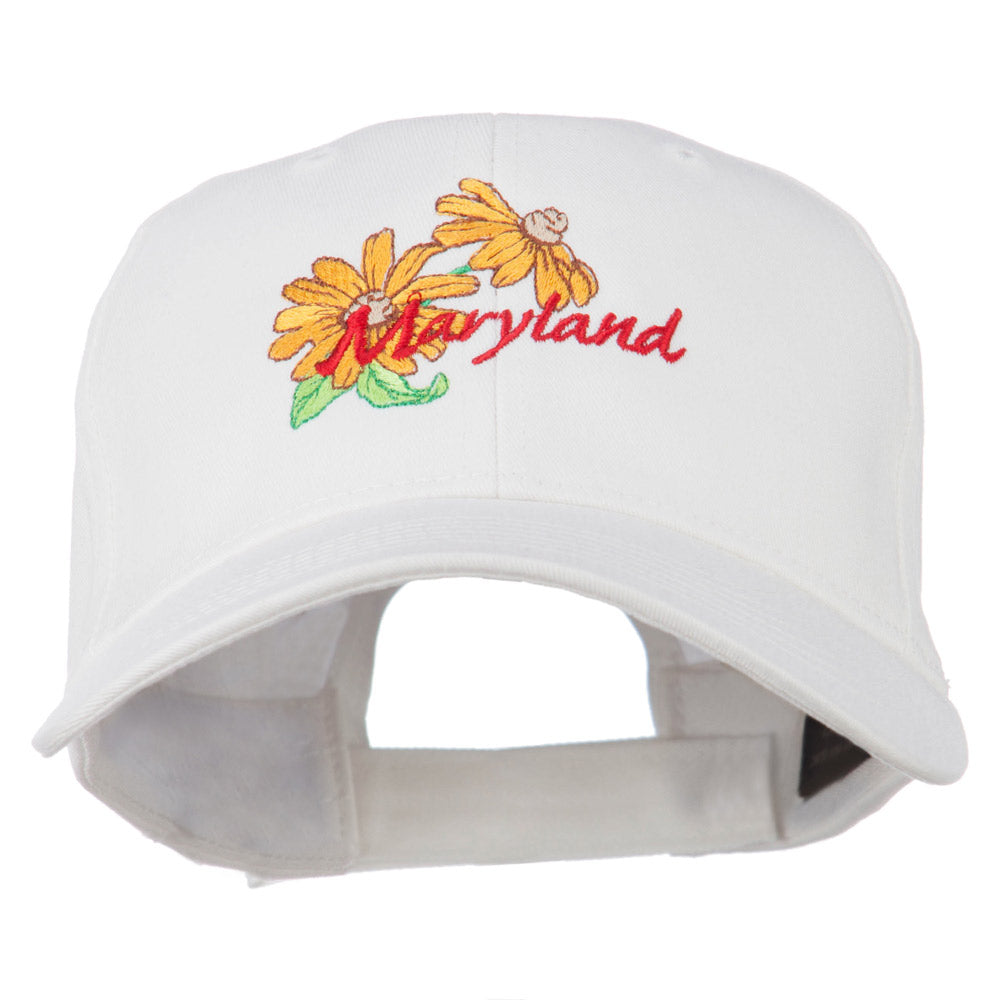 Maryland Black-Eyed Susan Flower Embroidered Cap