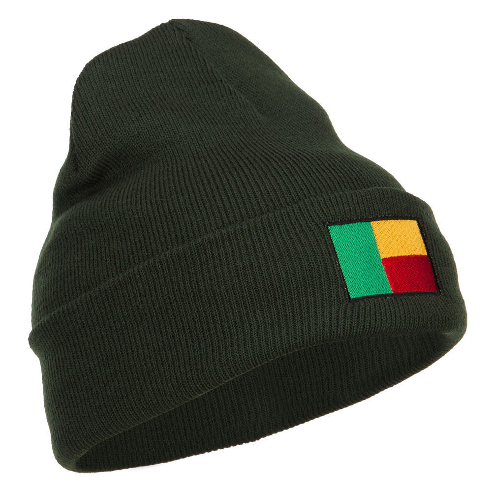 Benin Flag Embroidered Beanie