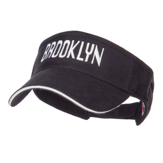 Brooklyn Embroidered Sandwich Bill Visor