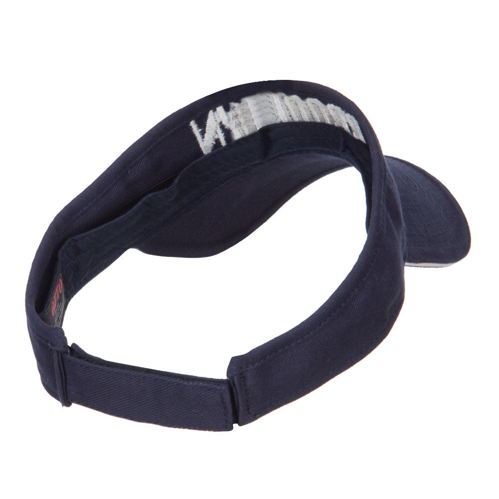 Brooklyn Embroidered Sandwich Bill Visor