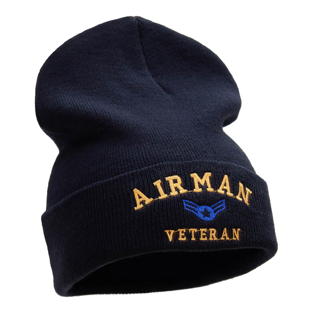 Airman Retired Embroidered Long Knitted Beanie