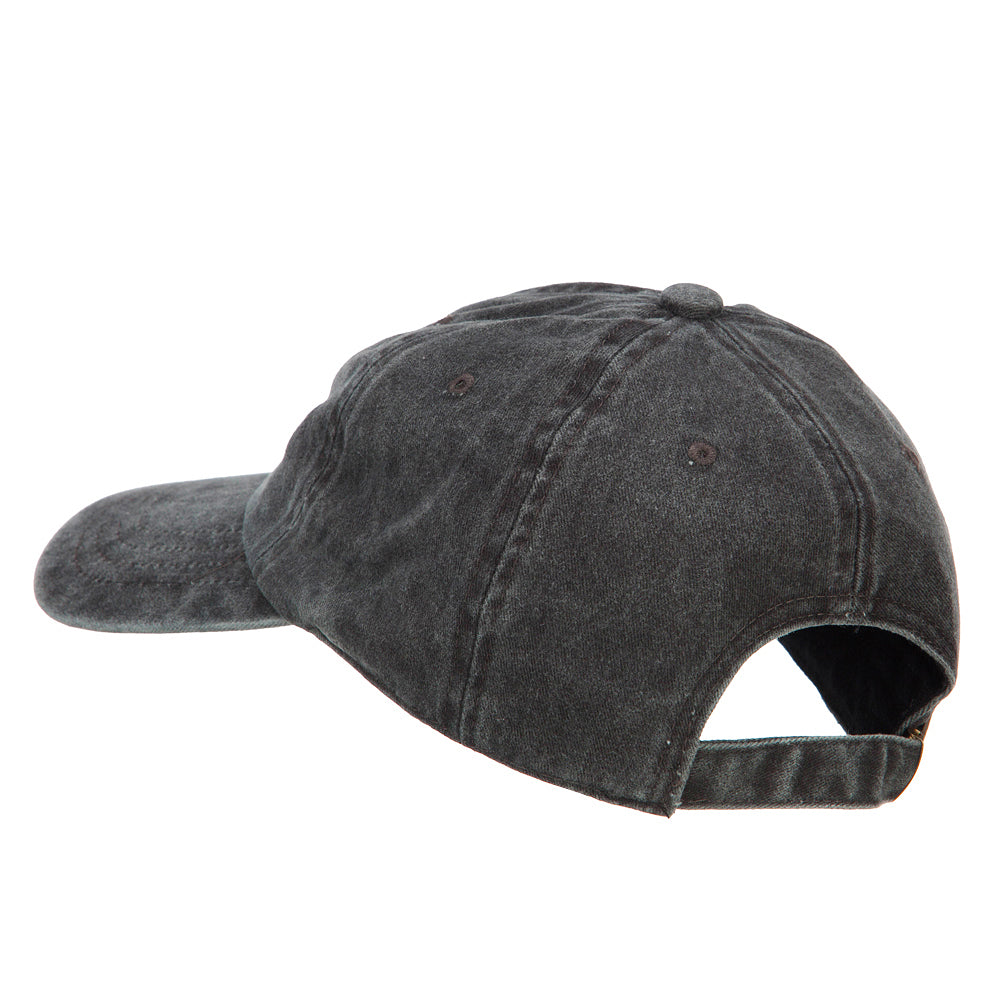 Bulldog Embroidered Washed Cotton Twill Cap