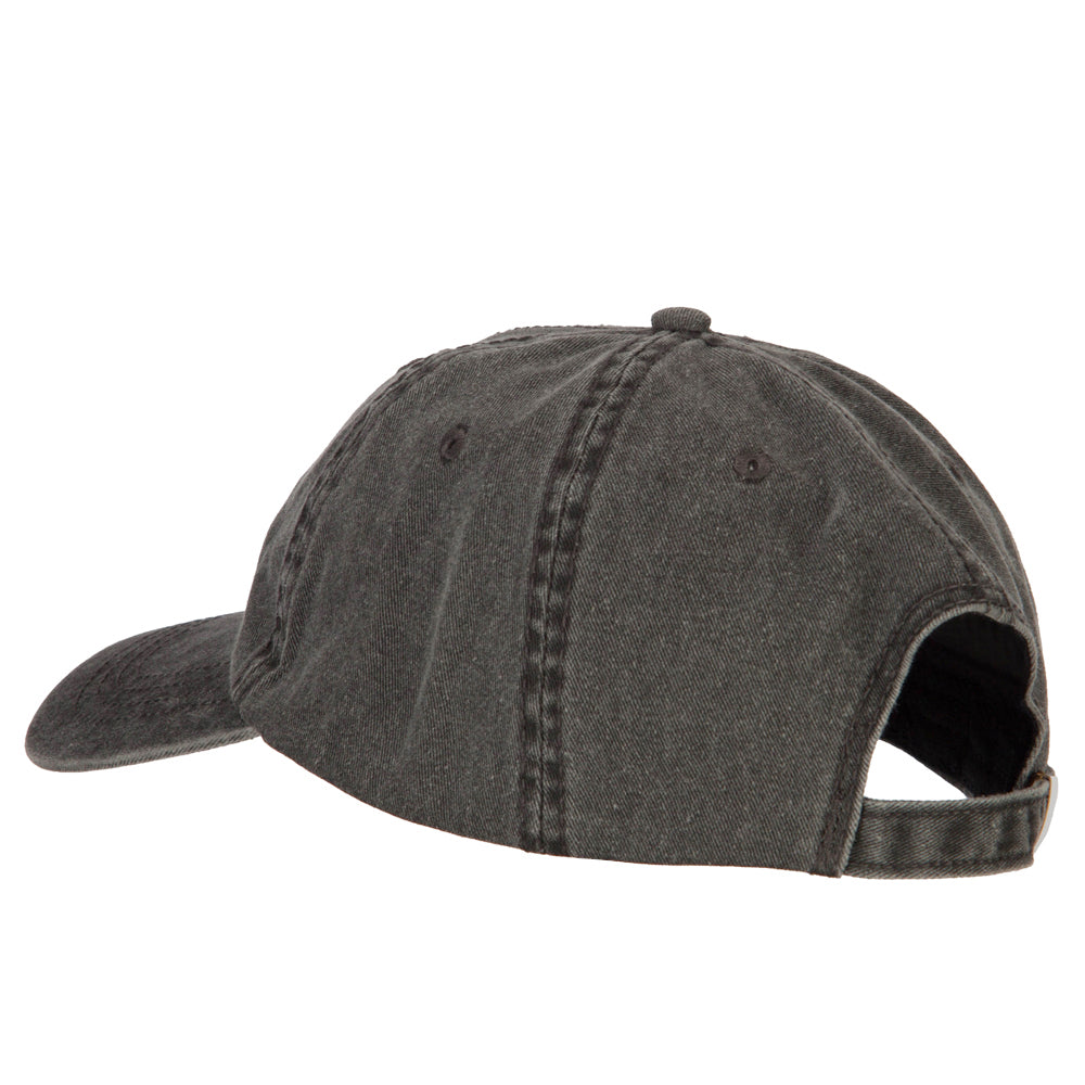 Number 1 Grandpa Embroidered Big Size Washed Cap
