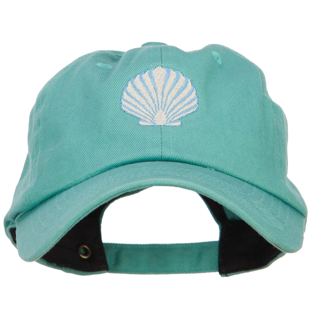 Seashell Embroidered Unconstructed Cap